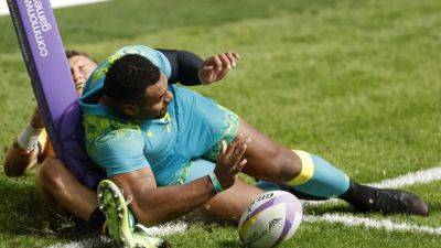 Wallabies centre Kerevi on the plane to South Africa