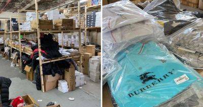 Inside the latest HUGE counterfeit clothing, vape and jewellery operation shut down by cops