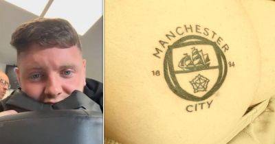 United fan gets City badge TATTOOED on his BUM after losing drunken bet