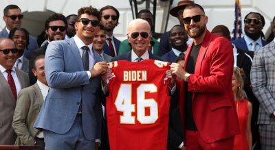 Patrick Mahomes shuts down Travis Kelce's attempt to speak in hilarious fashion at Chiefs' White House visit