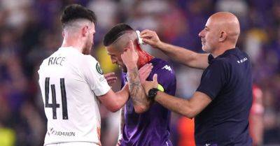 West Ham - Fiorentina - Fiorentina’s Cristiano Biraghi struck by object thrown from West Ham fans - breakingnews.ie -  Prague