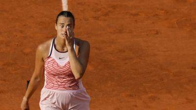 Sabalenka says she will be stronger after French Open loss, furore