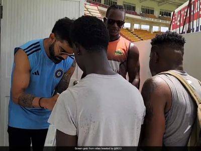 Watch: Virat Kohli Gives Autographs, Gets Clicked With Budding Cricketers In West Indies