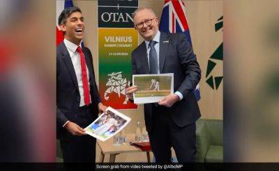 Watch: Rishi Sunak's "Sandpaper" Retort As Australian PM Brings Up Jonny Bairstows Dismissal In Meet