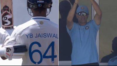 Watch: Rahul Dravid Gives Standing Ovation To Yashasvi Jaiswal For 50 In Maiden Test