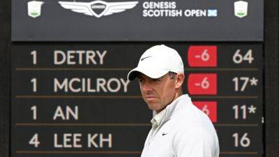 Rory McIlroy just three adrift after opening 64 in Scotland