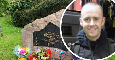 A decade ago firefighter Stephen Hunt rushed to the scene of a huge blaze - he never came back