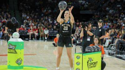 Sabrina Ionescu - Stephen Curry - Tyrese Haliburton - Joe Tsai - Courtney Vandersloot - Sabrina Ionescu scores record 37 points to win WNBA 3-point contest - ESPN - espn.com - New York - state Indiana - state Connecticut - county Curry