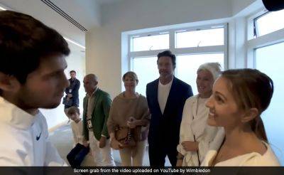 Watch: Carlos Alcaraz Has A Surprise Well-Wisher In Novak Djokovic Jr. After Wimbledon Win