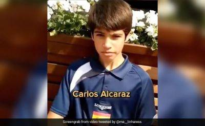 Roger Federer - Rafael Nadal - Carlos Alcaraz - Roland Garros - Novak Djokovic - Watch: 12-Year-Old Carlos Alcaraz Reveals Wimbledon Dream As Old Video Goes Viral - sports.ndtv.com - France - Serbia - Usa - Australia