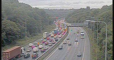 LIVE: Traffic queueing on M60 as lanes shut due to 'vehicle fire' - latest updates