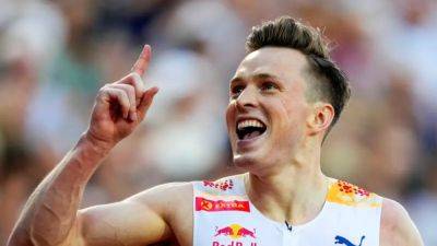 Warholm wins 400m hurdles race hit by environmental protest in Stockholm