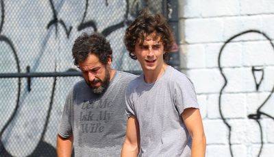 Timothee Chalamet Reunites with Adam Sandler to Play Basketball on a Public Court in New York! (Photos)