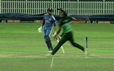 Sai Sudharsan - Watch: Sai Sudharsan Dismissed On No-Ball? Emerging Asia Cup Final Incident Sparks Debate - sports.ndtv.com - India - Pakistan
