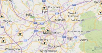 Five flood alerts still in place for Greater Manchester with multiple roads shut