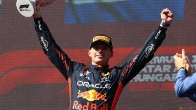 Max Verstappen - Lewis Hamilton - George Russell - Sergio Perez - Alain Prost - Charles Leclerc - Carlos Sainz - Oscar Piastri - Verstappen wins in Hungary for Red Bull's 12th in a row - channelnewsasia.com - Netherlands - Italy - Australia - Hungary