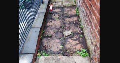 Woman FURIOUS after thieves dig up her garden path for its valuable York flagstones - manchestereveningnews.co.uk