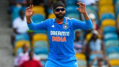 Rohit Sharma - Shai Hope - Kyle Mayers - Kapil Dev - Ravindra Jadeja - Ravindra Jadeja Surpasses Kapil Dev, Equals Courtney Walsh To Achieve Historic High In 1st ODI vs West Indies - sports.ndtv.com - India - Barbados - county Walsh