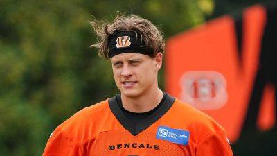 Bengals' Joe Burrow carted off field after suffering calf injury, head coach says