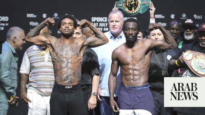 Spence, Crawford make weight for welterweight unification showdown