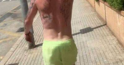 Drunk Wigan holidaymaker left red faced after 'embarrassing' towel bag fall