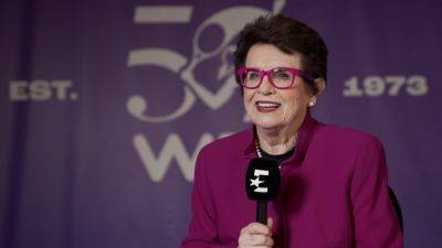 Billie Jean King counting down the days to equal pay in tennis - 'I’m truly excited'