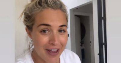 Gemma Atkinson says 'you know what's going to happen' as the heavily pregnant star speaks to fans about baby dilemma