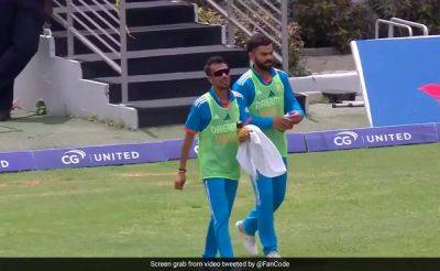 Virat Kohli - West Indies - Rohit Sharma - Hardik Pandya - Shai Hope - Watch: Rested Virat Kohli Turns 'Water Boy' For Team India vs West Indies. Internet In Awe - sports.ndtv.com - India - Barbados