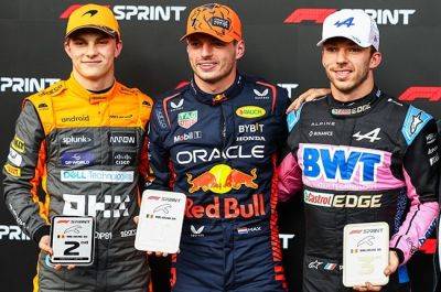 Max Verstappen - Oscar Piastri - Top 3 finishers in Belgian GP Sprint Race soak up result on 'a day (they) won't forget' - news24.com - Belgium - Australia
