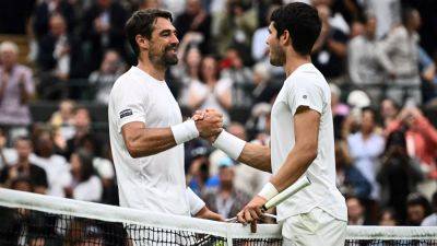 Carlos Alcaraz - Wimbledon round-up: Carlos Alcaraz hows retiring Jeremy Chardy no mercy at Wimbledon - rte.ie