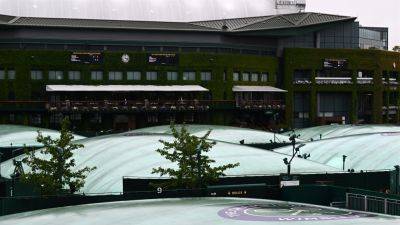 Fixtures stack up as play abandoned except for Centre Court at 2023 Wimbledon on Tuesday due to rain