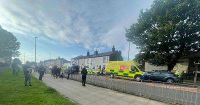 People 'thrown in air' and 'screaming' heard after motorbike reportedly smashes into side of taxi - manchestereveningnews.co.uk