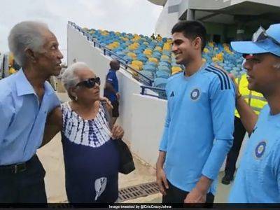 Virat Kohli - West Indies - Rahul Dravid - Shubman Gill - 'Exciting' Shubman Gill Introduced To West Indies Legend Sir Garfield Sobers By India Coach Rahul Dravid. Then This Happened - Watch - sports.ndtv.com - Spain - Australia - India - Barbados - Dominica