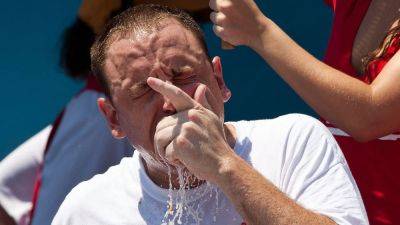 Joey Chestnut says he's 'terrorizing some toilets' after hot dog eating contest, eyes more world records