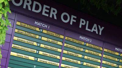 Wimbledon 2023: Order of play on Friday