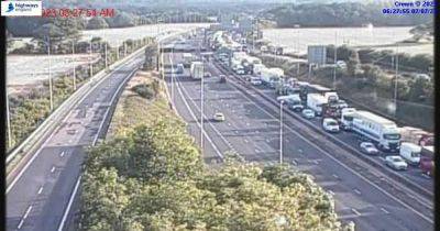 LIVE: Long queues building on M6 after lorry overturns - latest updates