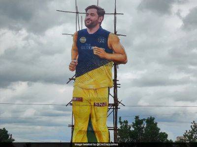 Sachin Tendulkar - Watch: On MS Dhoni's 42nd Birthday, Fans Install Giant Cut-Out, Pour Milk On It - sports.ndtv.com - India