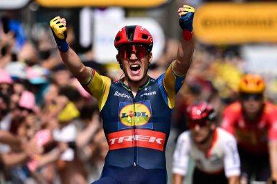 Mads Pedersen wins eighth stage of Tour de France after Mark Cavendish crashes out
