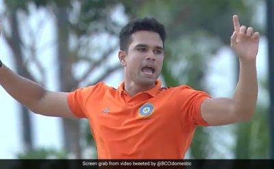 Watch: Arjun Tendulkar Shines In Deodhar Trophy, Outsmarts Set Batter With Clever Delivery