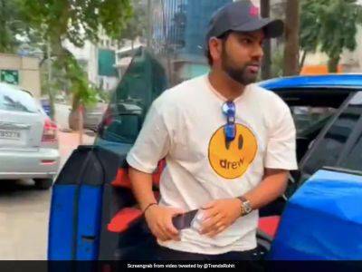 Viral Video: Rohit Sharma, Wife Ritika Sajdeh Paint Mumbai Blue In Swanky Car