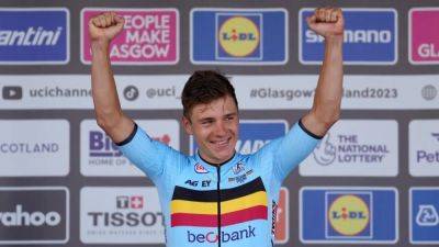 Evenepoel wins gold in world road time trial