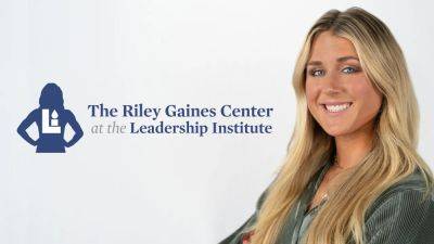 Riley Gaines - Riley Gaines laughs at protestors questioned by conservative activist at Leadership Institute grand opening - foxnews.com