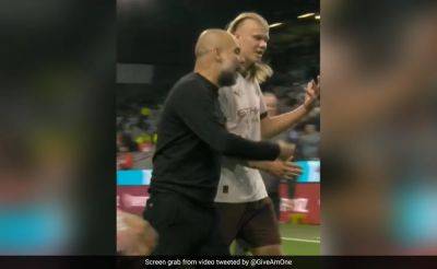 Pep Guardiola Fumes At Erling Haaland, Slaps Camera In Angry Outburst, Video Is Viral