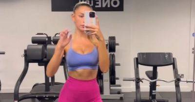 Strictly Come Dancing's Zara McDermott flaunts abs and says 'I may burst' as she shares glimpse of training regime