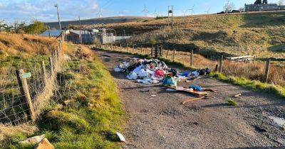 Disappointment over fine handed to fly-tipper caught dumping piles of waste on rural road