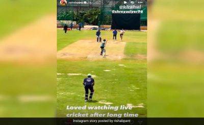 Shreyas Iyer - Rishabh Pant - Jasprit Bumrah - Kl Rahul - Watch: Rishabh Pant Watches 'Live' Cricket, Finds Two Injured India Stars On Comeback Trail In Action - sports.ndtv.com - Ireland - India