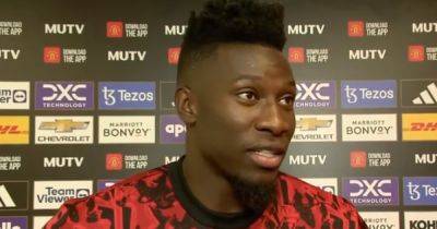 Andre Onana reacts to penalty decision on Manchester United debut vs Wolves
