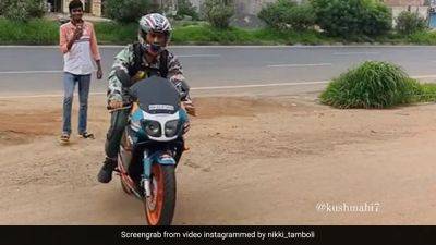 Watch: Indian Cricket Team Great MS Dhoni Rides Honda Repsol 150 In Ranchi, Video Goes Viral