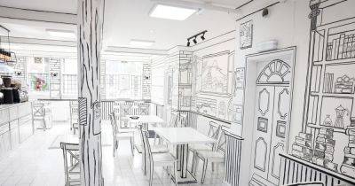 The new black and white Japanese restaurant that looks like a cartoon