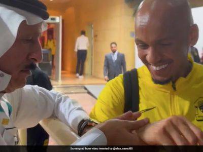 Watch: Saudi Fan Gifts Rolex To Fabinho, Surprised Ex-Liverpool Star Drops It In Excitement